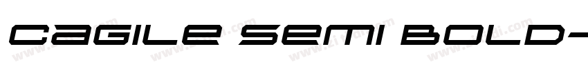 Cagile Semi Bold字体转换